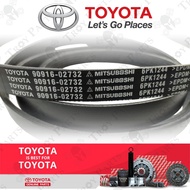 Original Toyota Fan Belt 90916-02732 for Toyota Alphard AGH30 2.5 2015 - 6PK1244 ( 6PK1240 / 6PK1245