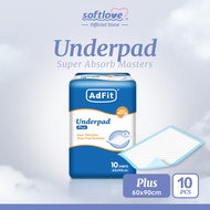 Adfit | Underpad Plus | 60x90cm (10 Sheets) 1pack