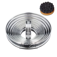 6-26cm Crimping Ring Stainless Steel Perforated Round Tart Ring French Tart Ring With Hole Mousse Ring Pie Ring Tart Ring Fruit Tart Mould