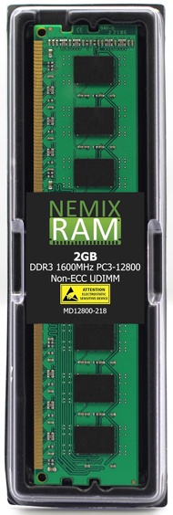 NEMIX RAM 2GB (1X2GB) DDR3 1600MHZ PC3-12800 1Rx8 1.5V 240-PIN NON-ECC UDIMM Compatible with Dell SN