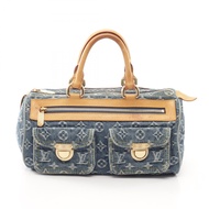 【二手】LOUIS VUITTONNeo Speedy Monogram 牛仔布手提包 M95019 藍色牛仔褲皮革 Neo Speedy 女士二手 B