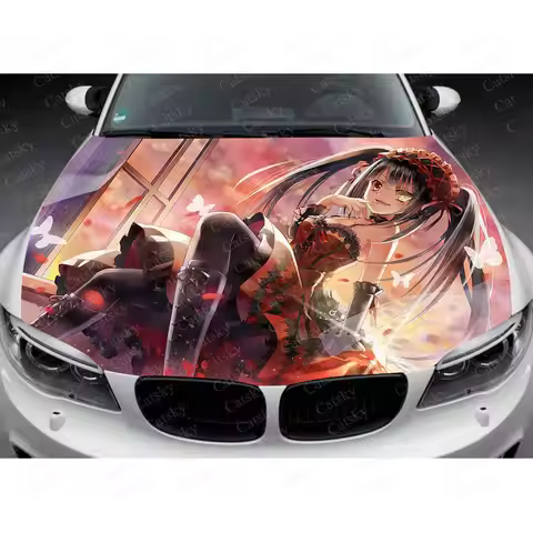 Anime DATE A LIVE Car Hood Wrap Decal Vinyl Sticker Full Color Graphic Car Sticker Full Color Graphi