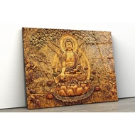Canvas Wall Art Abstract Wall Art Large Wall Glass Art 3d Illustration Buddha Image Mega Size Wall A
