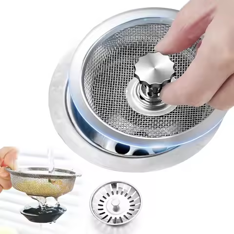 Kitchen Sink Stainless Steel Filter Sewer Mesh Strainers Bathroom Sink Floor Drain Hair Waste Filter
