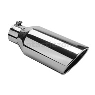 Universal 3 Inch Inlet 5 Inch Outlet Exhaust Tip 12 Inch Length Bolt-On Tailpipe Anti-Corrosive High
