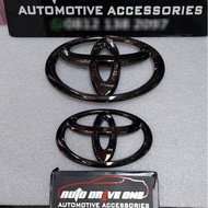 Toyota Innova Reborn Fortuner Gr Vrz Hilux Black Chrome Original Premium Logo Emblem