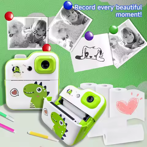 Kids Instant Print Camera Toys 1080P HD Kids Digital Camera Instant Photo Printing Camera Video Toys