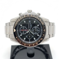 Seiko Alarm Chronograph SNA487PC Men's Black Dial Black Bazel Watch Ø40mm