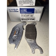 (YSP). BLACK Disc Brake Pads. SPIN, SKYDRIVE, SATRIA FU, SUPRA X 125, (06435-KPP-1987).