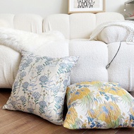 Plant Flower Sofa Pillow Tulip Embossed Embroidered Flower Cushion Cushion Simple Living Room Pillow