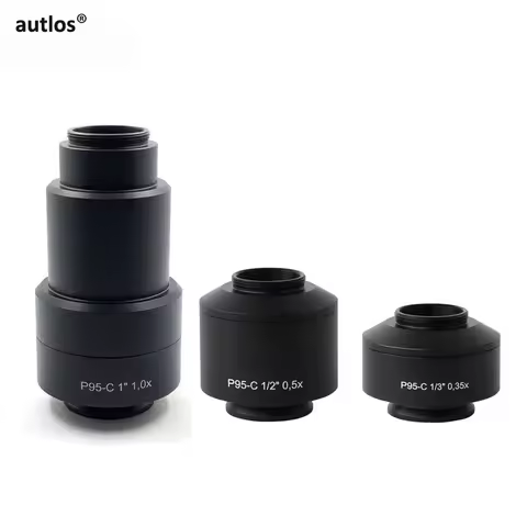P95-C 1X 0.5X 0.35X Microscope Camera Adapters C-mount Lens Photographic CCD Camera Adapter for Zeis