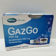 Mega GazGo 200mg Simethicone 200mg 10 capsules