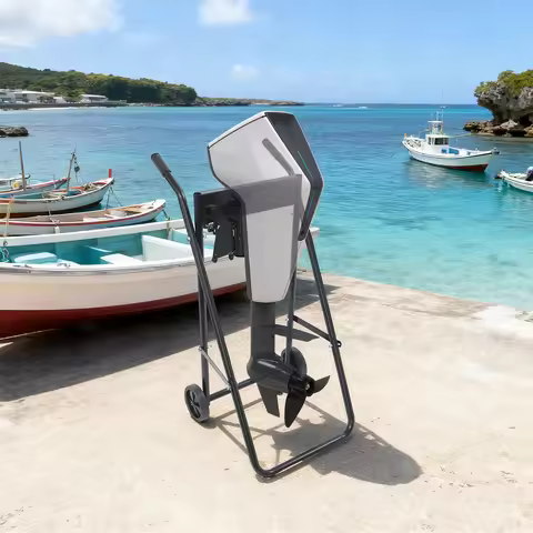 Outboard Boat Motor Cart Foldable Outboard Boat Engine Carrier 40kg Load-Bearing Engine Trolley for 