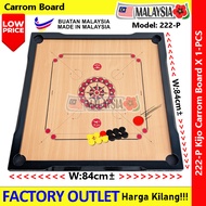【Free Gift】 Carrom Board 222-P Papan Carrom Papan Kayu Carrom Wood Carrom Board Carrom Board Profess