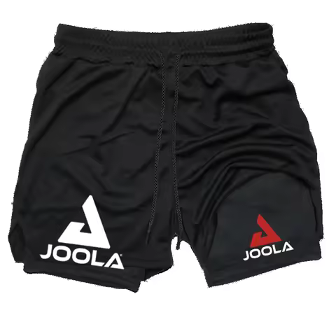 JOOLA Summer Men's Double Layered Compression Shorts 2-in-1 Fast Drying Tight Sports Shorts Running 