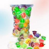 Inaco Jelly Agar Agar With Nata De Coco Kiloan Aneka Rasa Buah 1kg Isi 65pcs | Inaco Mini Jelly Mix Flavor Fruits