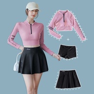 F&S swimming suit woman 泳衣 swimsuit for women 2 piece swimming suit women swimming woman long sleeve