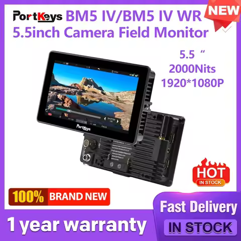 Portkeys BM5IV BM5IV WR 5.5” 2000nits 4K 60P HDMI-compatible 3G-SDI Wide Color Gamut Camera Control 