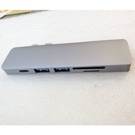 5-in-2 Type-C HUB Adapter T08S – Dual USB-C to USB 3.0 x2, SD, TF & PD Charging