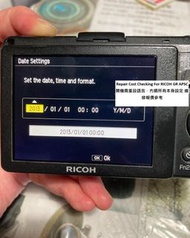 Repair Cost Checking For RICOH GR APSC 開機需重設語言，冇晒所有本身設定 維修報價參考