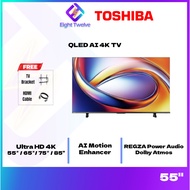 [EXPRESS DELIVERY & FREE 2 ITEM] Toshiba 50" / 55" / 65" / 75" / 85" QLED Smart TV QLED AI 4K TV