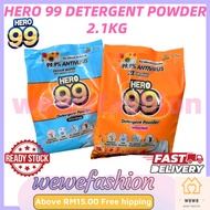 HERO 99 Detergent Powder 2.1KG | Powerful Stain Removal | Fresh Scent Laundry Detergent