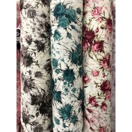 bahan kain katun jepang catoon japan desain motif bunga mawar besar