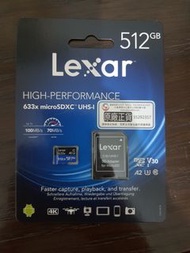 Lexar 512GB microSD SDXC V30 A2