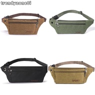 TRENDYZONE0I Running Bags, Phone Canvas Fanny Pack, Coins Multi-Pockets Wallet