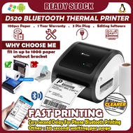 D520 Bluetooth Thermal Printer No Delay Phone Fast Printing For Shipping Label Barcode Air Waybill