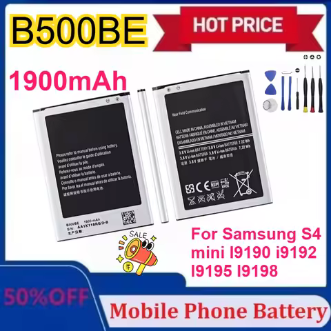 New B500BE 1900mAh Battery For Samsung S4 mini I9190 i9192 I9195 I9198 Replacement batteries with NF