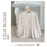 (READY TO SHIP) CELIA BLOUSE ORCHID BEIGE SIZE LXL by Edmee