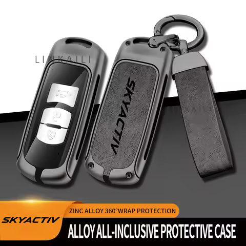 Zinc alloy car key case for Mazda Skyactiv 3 2 6 CX3 CX5 CX30 CX8 CX9 MX5 Premium key case for Mazda
