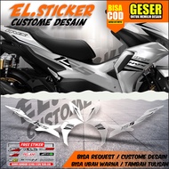 Striping aerox new old 155 transparent sticker nvx racing motif tiland yamaha nvx vietnam 4a