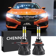 สำหรับ Honda Civic FC (ปี2016-2020) (ไฟหน้า)-หลอดไฟหน้า LED ไฟต่ำ12-32V 6000K สีขาวสว่างจำนวน2