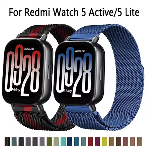 Milanese Loop Bracelet for Redmi Watch 5 Lite Band Metal Band for Xiaomi Redmi Watch 5 Active/5 Lite