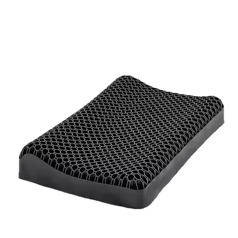 TPE No Pressure Neck Support Pillow for Adults Skin Friendly Breathable Washable Black Tech Gel Pect
