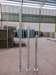 เสารั้วสำเร็จรูป เสารั้วกัลวาไนซ์ 2-1/2 นิ้ว ความยาว 1.30 ม. 1.60 ม. 2.10 ม. พร้อมอุปกรณ์ติดตั้ง จัด