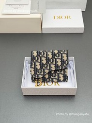 DIOR Saddle Lotus Wallet 中號 帆布零錢包 男女同款