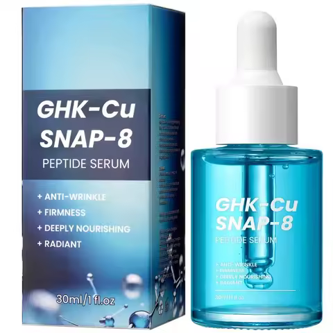 GHK-Cu Copper Peptides Facial Serum with SNAP-8 for Fine Lines, Wrinkles, Firming, Deep Hydration & 