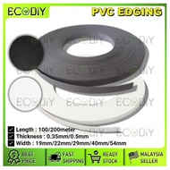 ECODIY🇲🇾 0.5mm PVC Edging Banding for Wood Plywood MDF Sisi Papan (19mm/22mm/29mm/40mm/54mm) (White/