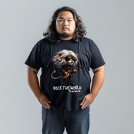 Rock the World Lion by Attirelab Graphic Design Tshirt Baju Lelaki Plus size- 100% Cotton