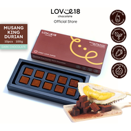 Love18Chocolate Musang King Durian Dark Chocolate (100g, 10pcs)