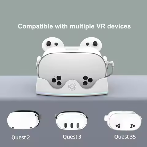Charging Dock for Meta Quest 3S VR LED Charging Station Display Stand and Controller Mount for Meta 