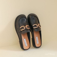 Plover Soft Leather Half Slippers - Women's Summer Comfort Footwear