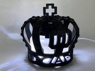 日本 DAD 汽車用啞黑色皇冠白色香水香薰香座擺設 白麝香味