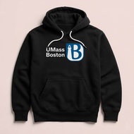 Hoodie uMass University of Masschusetts Boston Unisex Sweater Fleece Black Black Cloth