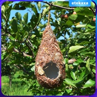 [Etekaxa] 2x Water Drop Bird Nest Breeding Box Grass Weave Canary Finch Budgie House