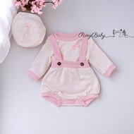 Bodysuit with RinyBaby pinkJacket clothes for one-month newborn baby girl BD222