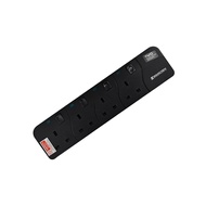 SoundTeoh PS-804 4Way 1M Extension Socket (Black)